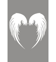 Kanat Melek Oto Araba Etiket Sticker Yapıştırma 15cm Beyaz Renk