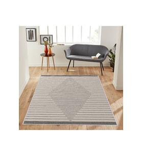Rovigo Home Dijital Baskı Yıkanabilir Kaymaz Taban Salon Halısı RVG1213 50x80 cm (Bej)
