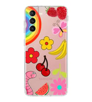 PrintiFy Samsung Galaxy S21 FE ile Uyumlu Water Color 5  Kamera Korumalı Şeffaf  Kılıf