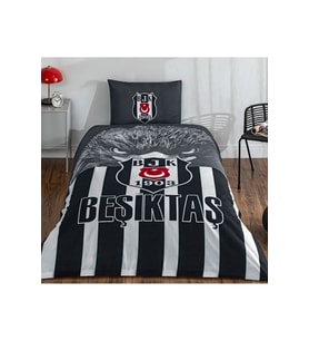 Taç LİSANSLI BEŞİKTAŞ ŞANLI KARTAL GECE IŞILTISI PAMUKLU TEK KİŞİLİK NEVRESİM TAKIMI