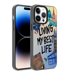 Apple iPhone 14 Pro Max Kılıf Desenli Zore Dragon Sert Kılıf Seyahat