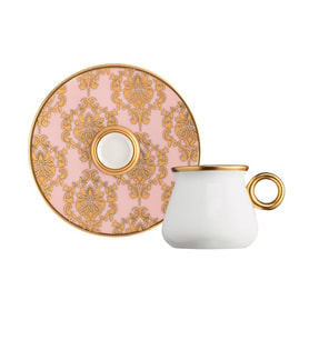 Glazze Damask Pembe 12 Parça Butik Kahve Takımı Glz 110