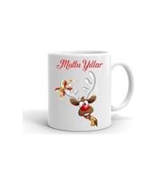 Yılbası Noel Temalı Baskılı Seramik Beyaz Kupa