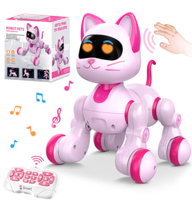 Uzaktan Kumandalı Şarjlı Akıllı Kedi - Interaktif, Eğitici Işıklı Müzikli ve Dansçı Robot Oyuncak