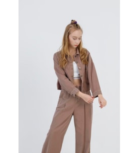 Kız Çocuk Pamuklu Gabardin Ceket