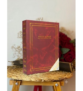 Rabsev 15x21cm 200 Fotoğraf Kapasiteli Ciltbezli Lüks Fotoğraf Albümü Bordo