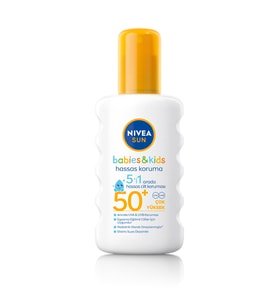 NIVEA SUN SPF50+ Çocuklar ve Bebekler İçin Yüksek Güneş Koruyucu Sprey 200ml,Hassas Cilt,Parfümsüz