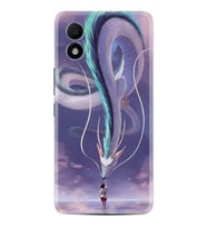 TCL 303 Kılıf Silikon Desen Özel Seri Kız ve Ejderha 1742