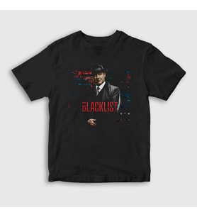 Presmono Unisex Çocuk Siyah Raymond V2 The Blacklist T-Shirt 183718tt