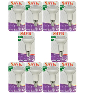 (10 Adet) Şavk 6W (37W) Beyaz Işık (6500K) E14 Duylu (İnce Duy) Led R50 Ampul