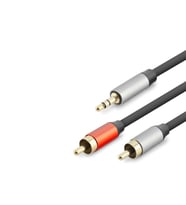 3.5 Mm To 2 Rca Ses Kablosu 3 M Siyah HDX1074