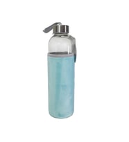 Peluş Kılıflı Cam Matara 750 Ml (Mavi)