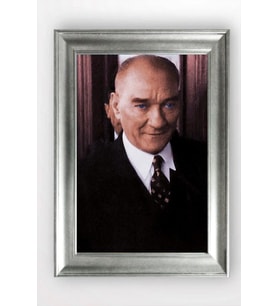 Gümüş Çerçeveli Atatürk Tablo cv799