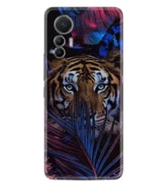 Xiaomi 12 Lite Kılıf Resimli Desenli Baskılı Silikon Flowers Tiger 1319