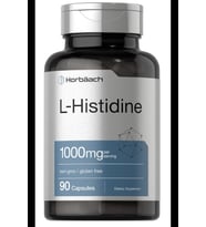 Horbaach L-Histidine 1000mg 90 Capsules Non-GMO and Gluten Free (Renksiz)