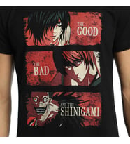 Bant Giyim - Death Note Kira L Shinigami Siyah Erkek Tişört