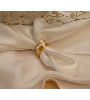 Kişiye Özel 925 Ayar Gümüş Çift Kelebek Yüzük (Gold)