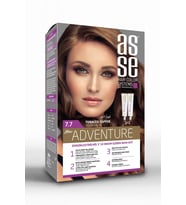 Asse Adventure Set Saç Boyası, Kalıcı ve Canlı Renkler 1+1 Kullanım Seti No7.7 Tütün Kahve
