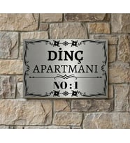 Kişiye Özel Metal Kapı Levhası – Apartman Kapı Tabelası 20x30 cm – İsimli Bina Kapı Levhası
