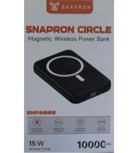 SnapMax SNP-3005 10.000 mah Kablosuz Hızlı Şarj Magsafe Powerbank LED Ekranlı Çoklu Girişli