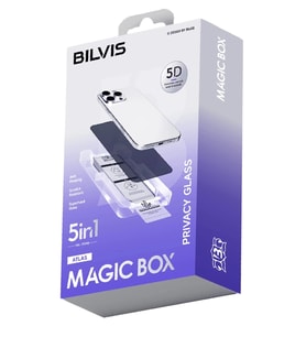 Durukar® iPhone 17 Pro Max Bilvis 5in1 5D Magic Hayalet Cam Ekran Koruyucu - Siyah
