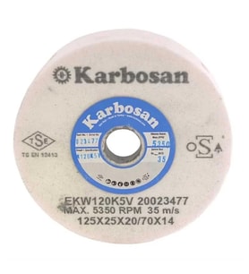 Karbosan Hızar Makinesi İçi Çukur Bileme(Zımpara) Taşı 125X25X20-70X14