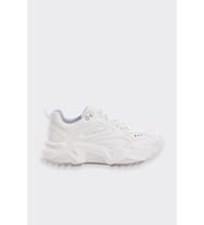 Bağcıklı Yüksek Taban Kadın Sneaker (Beyaz)