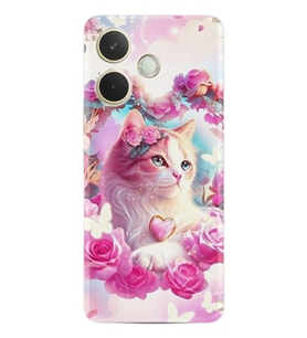 Oppo A5 Pro 5G Kılıf Boutique Baskılı Resimli Güzel Kedi Pcode -037