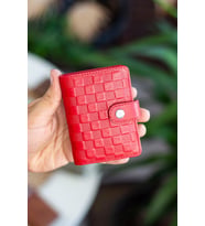 Garbalia Pekin Hakiki Deri Bol Kartlıklı Dıştan Patlı Unisex Kartlık Cüzdan Kırm