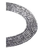 2X1 MM Gümüş Renkli Altıgen Hematit Taşı Dizi