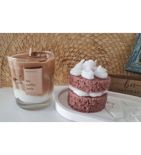 Kahve Sevenler Mum Takımı (Açık Kahve-Ekru)