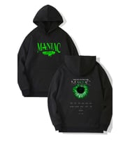 Stray Kids Green Maniac Ön-Arka Baskılı Kapşonlu Sweatshirt