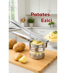 Porsima 76850 Patates Ezici Paslanmaz Metal Patates Ezici Püre Yapıcı Patates Ezeceği 27cm