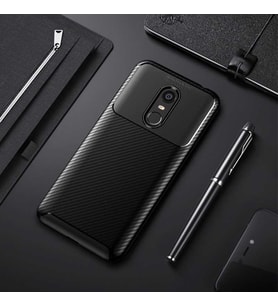Xiaomi Redmi 5 Plus Kılıf Esnek Soft Karbon Tasarım Legion Serisi (Siyah)