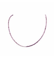 Ametist Doğal Taş Kolye 55cm - 4mm