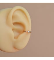 İnce Minimal Earcuff Sıkıştırma Kıkırdak Küpesi (Çok Renkli)