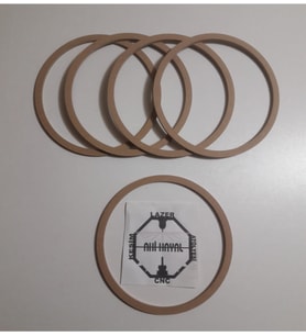 Ham Mdf Vidasız 10.5cm Çapında (1cm Eninde) 5'li Kasnak Seti