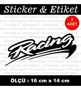 racing tuning modifiye etiket sticker - 2 adet çıkartma araba motosiklet kask atv tablet pc buzdolabı otomobil bilgisayar uyumlu