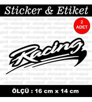 racing tuning modifiye etiket sticker - 2 adet çıkartma araba motosiklet kask atv tablet pc buzdolabı otomobil bilgisayar uyumlu