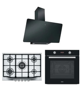 Franke Siyah-İnox Ankastre Set (FPJ 915 V BK A - FHTL 755 TC XS DÜZ - FSL 86 H BK)