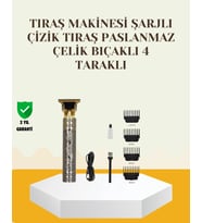Şarjlı Titanyum Bıçaklı Saç Sakal Kesme Makinesi