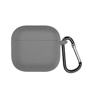 Microsonic AirPods 4 Kılıf Askılı Mat Silikon Koyu Gri (Koyu Gri)
