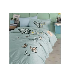 Clasy Genç Ranforce Tek Kişilik Nevresim Takımı Daisy Love v1 Mint