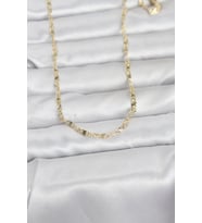 CM 14K Gold Renk Lazerli Gemici Zincir Model 60 cm Kadın Kolye - TJ-BKO10974