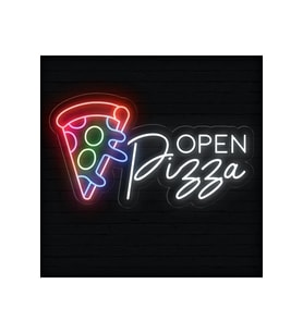 OPEN Pizza Yazılı Neon Tabela