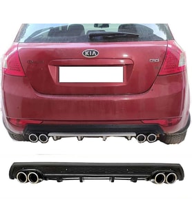 Kia Ceed Siyah Difüzör Çiftli Yuvarlak Egzoz Görünümlü D Tip Difizör