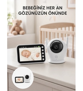 4.5 İnç Ekranlı Gece Görüşlü Bebek Kamerası ve Monitörü Yeni Nesil