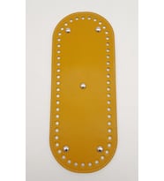 Angel Çanta Aksesuar Suni Deri Hardal Renk 30X12 cm Oval Çanta Tabanı (Gümüş Aparatlı)