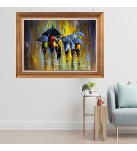 Altın Paspartulu Çerçeveli Tablo CV1138 (Gold)