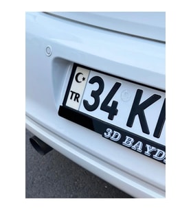 Beyaz Ayyıldız Plakalık Logosu Pleksi